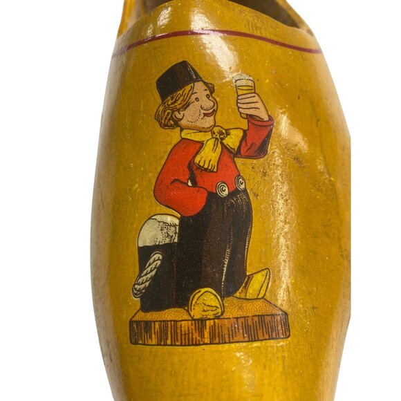 Vintage Holland Clog Wooden Shoe Bar Display Heineken Beer Made in Holland - Picture 2 of 9